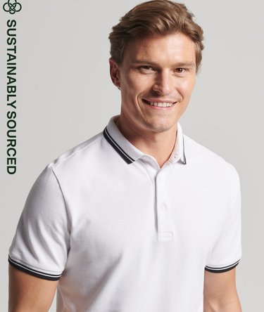 Organic Cotton Tipped Pique Polo Shirt Image 1