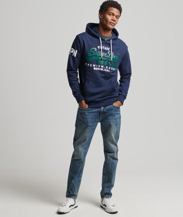 Vintage Logo Unbrushed Hoodie Image 2