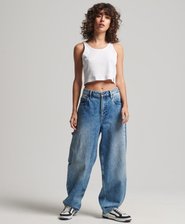 Geripptes Vintage Kurztop aus Bio-Baumwolle