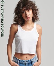 Geripptes Vintage Kurztop aus Bio-Baumwolle