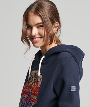 Vintage Logo Narrative Hoodie mit Strassbesatz Image 5