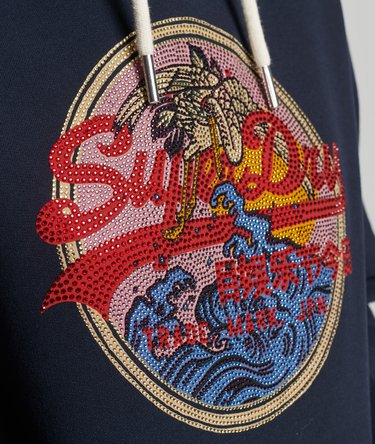 Vintage Logo Narrative Hoodie mit Strassbesatz Image 4