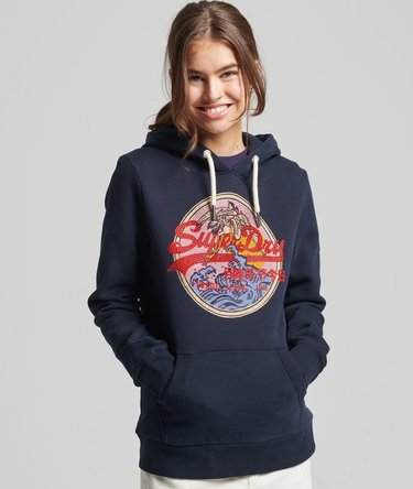 Vintage Logo Narrative Hoodie mit Strassbesatz Image 1