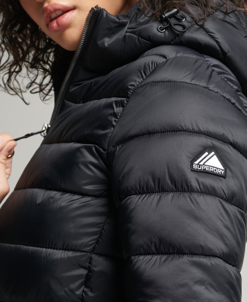 womens Classic Fuji Puffer Jacket in Black | Superdry US womens Classic Fuji Puffer Jacket in Black | Superdry US