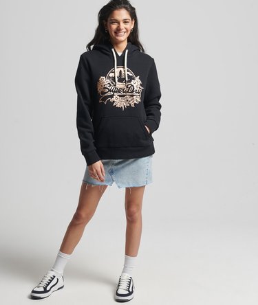 Saisonaler Kapuzenpulli mit Vintage-Logo Image 2
