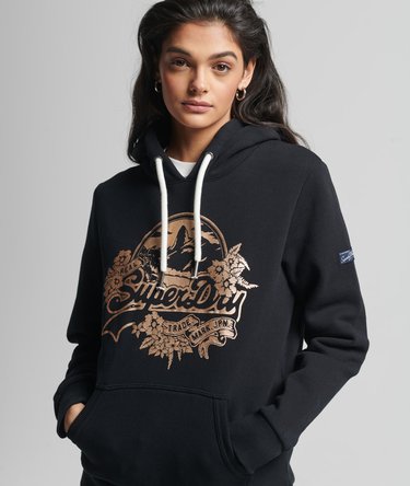 Saisonaler Kapuzenpulli mit Vintage-Logo Image 1