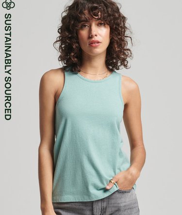 Organic Cotton Vintage Logo Embroidered Vest Image 1