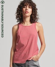 Organic Cotton Vintage Logo Stripe Vest