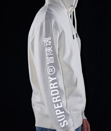 Unisex Code Linear Loose Overhead Hoodie Image 4