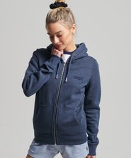 Organic Cotton Vintage Logo Zip Hoodie