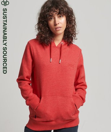 Organic Cotton Vintage Logo Embroidered Hoodie Image 1
