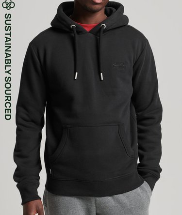 Organic Cotton Vintage Logo Embroidered Hoodie Image 1