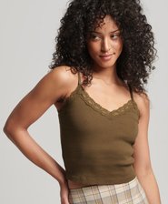 Vintage Mini Rib Lace Cami Top