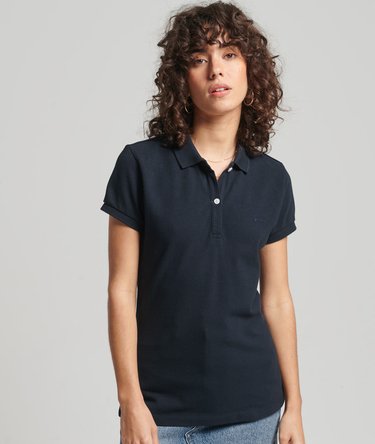 Organic Cotton Vintage Pique Polo Shirt Image 3