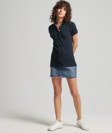 Organic Cotton Vintage Pique Polo Shirt Image 2