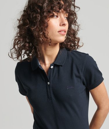 Organic Cotton Vintage Pique Polo Shirt Image 1
