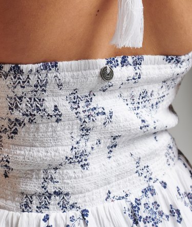 Vintage Smocked Halter Neck Dress Image 6