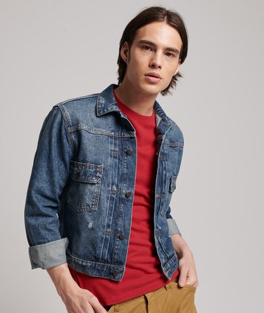 Vintage Worker Trucker Jacket Image 1