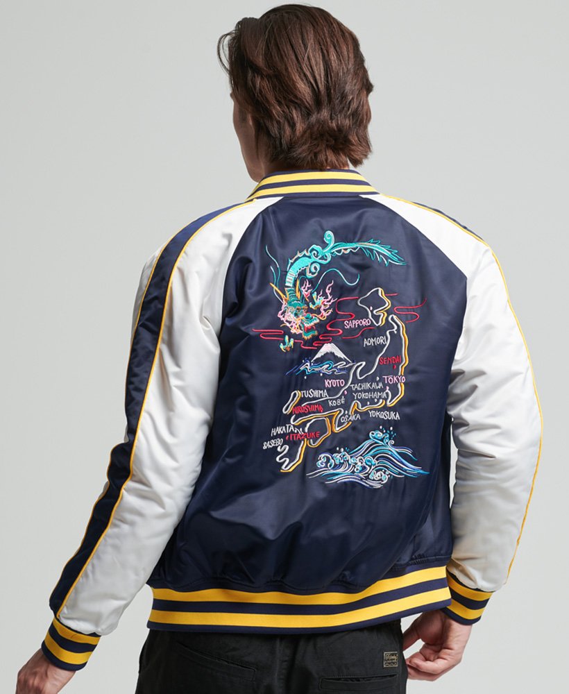 SMOOTHY×CAMBIO Souvenir Jacket For Men Mens Sukajan Souvenir Jacket Reversible Japanese Pattern