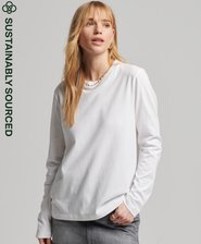 Organic Cotton Vintage Logo Embroidered Top