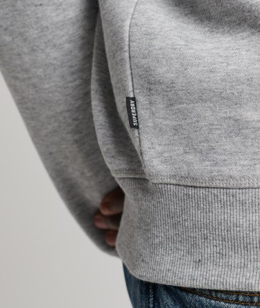 Organic Cotton Vintage Logo Zip Henley Sweatshirt Image 3