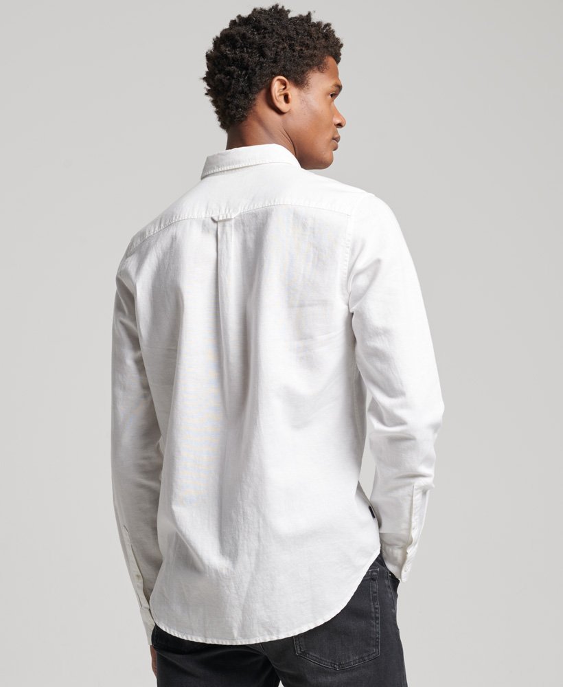 mens Vintage Linen Shirt in NATURAL | Superdry US