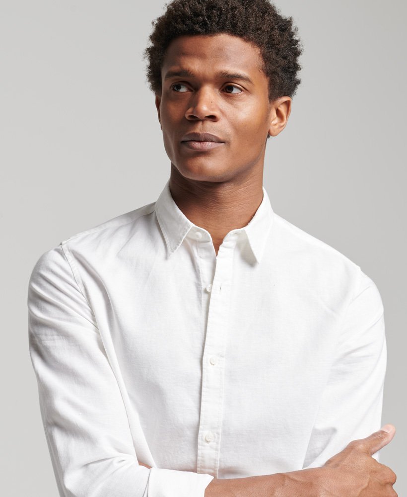 mens Vintage Linen Shirt in NATURAL | Superdry US