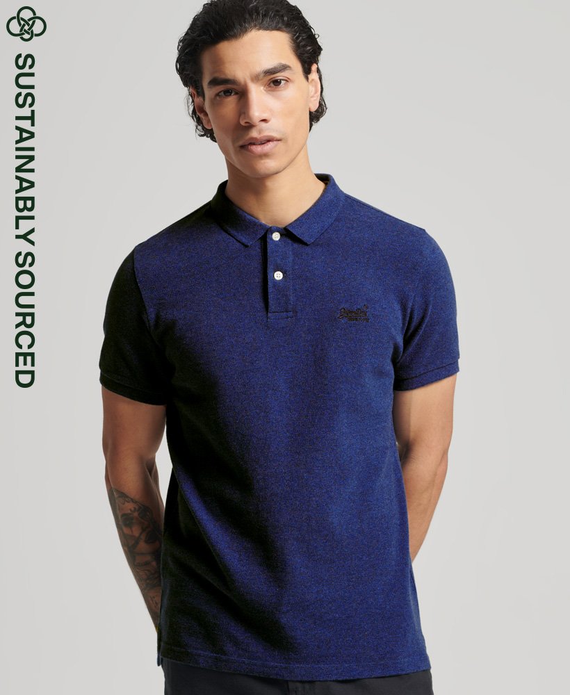 mens Organic Cotton Essential Classic Pique Polo Shirt in Bright