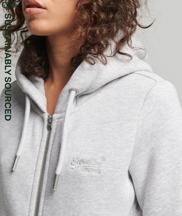 Kapuzenjacke aus Bio-Baumwolle mit gesticktem Vintage Logo Image 2