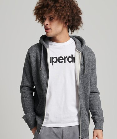 Vintage Logo hoodie van biologisch katoen met borduursel en rits Image 2