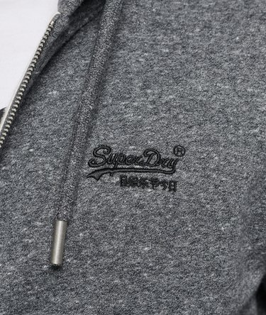 Vintage Logo hoodie van biologisch katoen met borduursel en rits Image 4