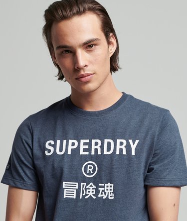 T-shirt chiné Vintage Corporation Logo Image 1
