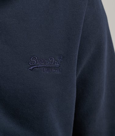 Organic Cotton Vintage Logo Embroidered Zip Hoodie Image 4