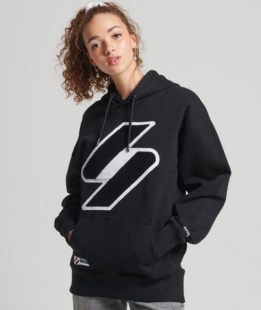 Übergroßer Code Logo Chenille Hoodie Image 1