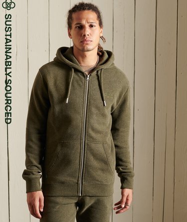 Sweat à capuche zippé brodé avec logo Vintage Image 1