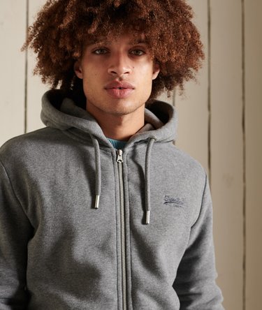 Sweat à capuche zippé brodé avec logo Vintage Image 4