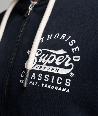 Script Style College Zip Hoodie Image 3