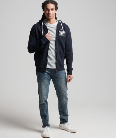 Script Style College Zip Hoodie Image 2
