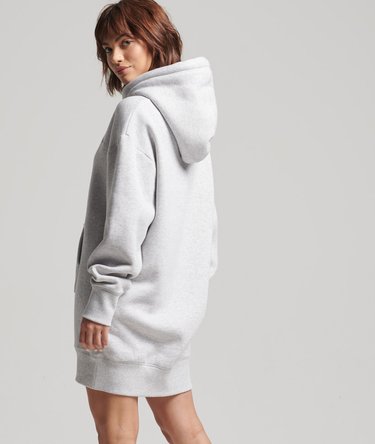 Vintage Logo Embroidered Oversized Hoodie Dress Image 3