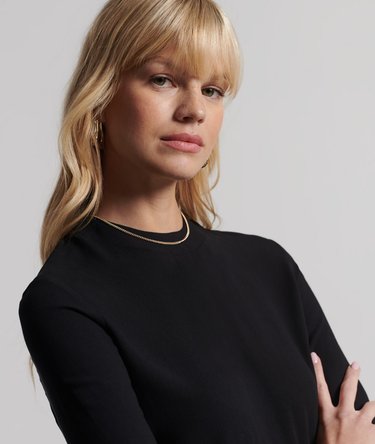 Long Sleeve Woven Mini Dress Image 4