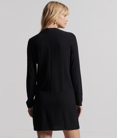 Long Sleeve Woven Mini Dress Image 3