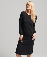 Rechte Studios midi-jurk met lange mouwen