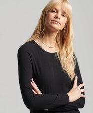 Rechte Studios midi-jurk met lange mouwen