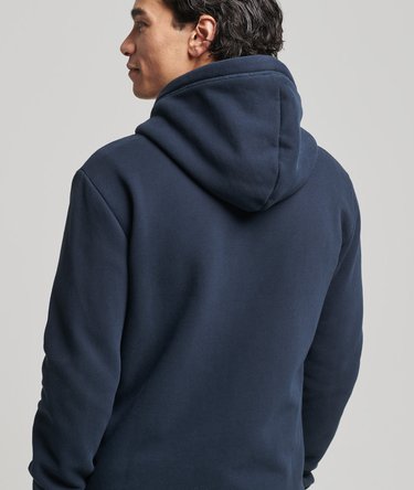 Organic Cotton Vintage Logo Embroidered Zip Hoodie Image 4