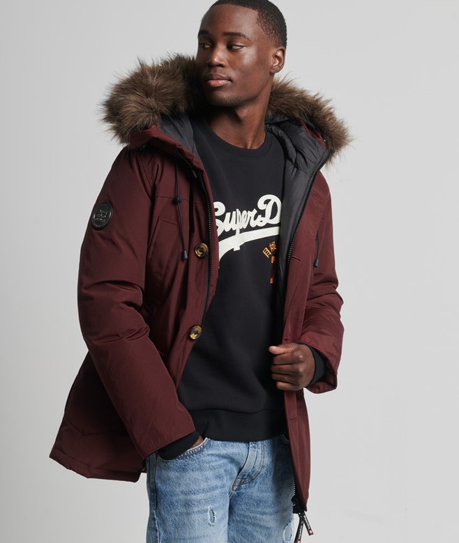 maroon parka coat sale
