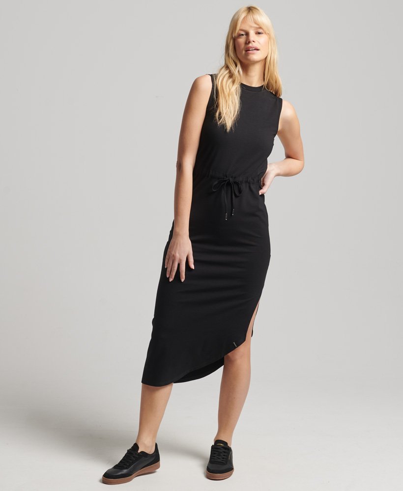womens Studios Jersey Maxi Dress in Black | Superdry US
