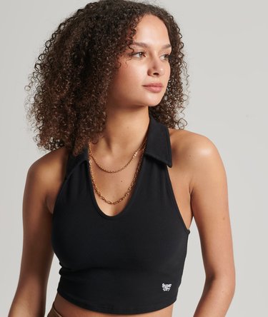 Vintage Collared Crop Top Image 1