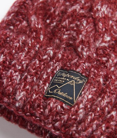 Tweed Cable Beanie Image 3