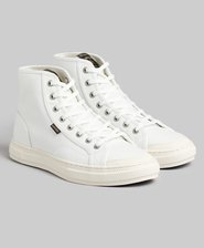 Zapatillas deportivas veganas de lona y ca&ntilde;a alta