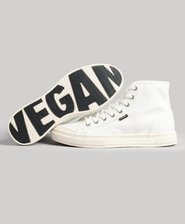 Zapatillas deportivas veganas de lona y ca&ntilde;a alta